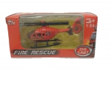 Elicopter de pompieri, scara 1:64, metal/plastic, rosu