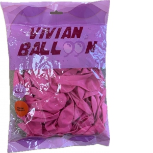 Baloane roz din latex, set 100 buc