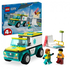 LEGO City - Ambulanta de urgenta si snowboarder