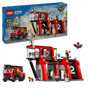 LEGO City - Statie si camion de pompieri