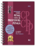 Codul penal si Codul de procedura penala, Ianuarie 2024. Editie spiralata, tiparita pe hartie alba