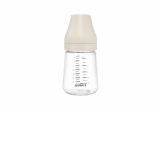 Biberon PA anticolici premium cu tetina S, crem (160 ml)