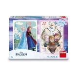 Puzzle 2 in 1 - Anna si Elsa (2 x 77 piese)