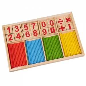 Set educativ din lemn pentru invatarea numerelor si a operatiilor matematice