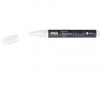 Marker pentru textile Opak Kreul, varf mediu, culoare alb