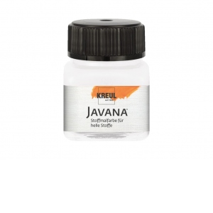 Vopsea pentru textile deschise la culoare Javana, 20 ml, white