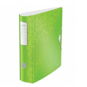 Biblioraft Leitz Active WOW 180°, A4, 75 mm, polyfoam, verde metalizat