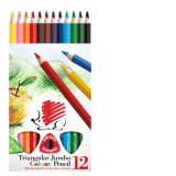 Creioane colorate Ico Arici triunghiulare 12/set
