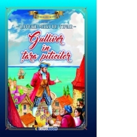 Gulliver in tara piticilor. Carte de colorat B5 cu povesti scrisa cu litere mari de tipar