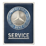 Placa decor 30x40 Mercedes-Benz - Service Emblem Blue