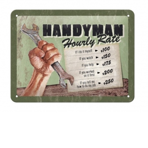 Placa decor metalica 15x20 Handyman Hourly Rate