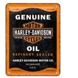 Placa decor metalica 15x20 Harley-Davidson Genuine Oil