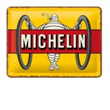 Placa decor metalica 15x20 Michelin Tyres Bibendum Yellow