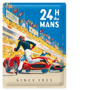 Placa decor 30x40 24h Le Mans Racing Poster Blue