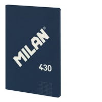 Caiet A4 48 file matematica, cusut, albastru Milan