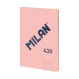 Caiet A4 48 file romana, cusut MILAN, roz