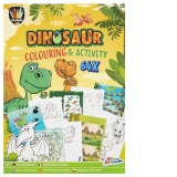 Carte de colorat cu activitati - Dinozaur