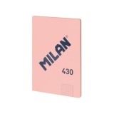 Caiet A4 48 file matematica, cusut MILAN, roz