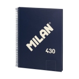 Caiet A4 80 file romana, spira MILAN, albastru