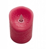 Lumanare ceara Pink Wax Led, efect flacara reala, D7.5x10 cm