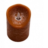 Lumanare ceara Orange Wax Led, efect flacara reala, D7.5x10 cm