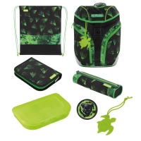Ghiozdan echipat Softlight Plus, Greenline, motiv Explorer