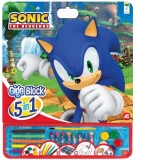 Sonic the Hedgehog. Set pentru desen gica block  5 IN 1