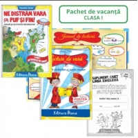 Pachet complet absolvire/premiere pentru clasa I (1. Caiet inderdisciplinar; 2. Supliment engleza; 3. Lecturi de vara-texte distractive si jocuri creative; 4. poster Jurnal de lectura)