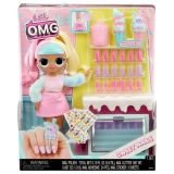 Papusa L.O.L. Surprise! O.M.G. Sweet Nails Candylicious Sprinkles Shop Set, cu accesorii