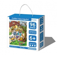 Coliba iepurasului. Puzzle educational 96 piese, 6+