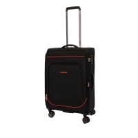 Troler Smiley, 68x42x25 cm, 3.5 kg, negru/rosu