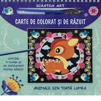 Carte de colorat si de razuit. Animale din toata lumea