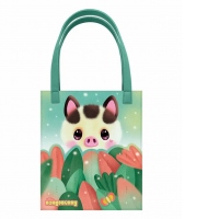 Sacosa Bangoberry Piggy Porcusorul, material textil, 24x28x2 cm