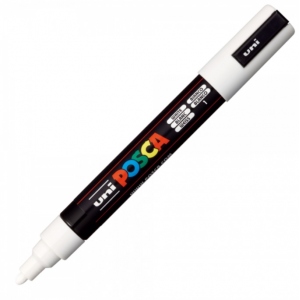 Marker acril POSCA PC-5M, alb 1