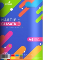 Hartie glasata autocolanta, 6 file/set ECADA