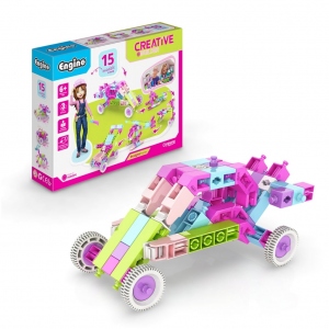 Joc Constructorul Creativ, Set de Construit 15 modele, pentru fete