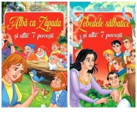 Pachet 8 Povesti Nemuritoare (2 carti): 1. Alba ca Zapada si alte 7 povesti ; 2. Lebedele salbatice si alte 7 povesti