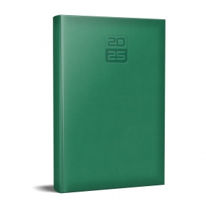 Agenda datata Tucson 2025, format A5, 352 pagini, culoare verde smarald