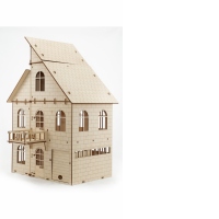 Puzzle 3D, Casuta de Papusi, EWA, Lemn, 131 Piese