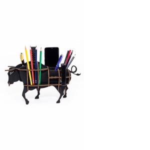 Puzzle 3D, Organizator de Birou Taur, EWA, Lemn, 24 Piese