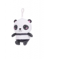 Jucarie de plus Kawaii Kuties - Panda, 12.5 cm, cu clema de agatat