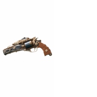 Puzzle 3D, Revolver clasic negru, HC, lemn, 176 piese