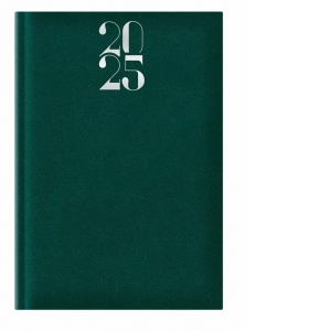 Agenda Artilux A5, datata, hartie ivory, coperta verde