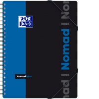 Caiet organizator Oxford Students Nomadbook, A4+ 80 file, spira dubla, scrbzee, dictando, culoare albastru