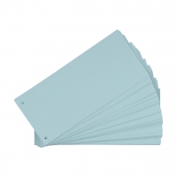 Separatoare carton Oxford 10.5x24cm, carton 190g/mp, set 100 file, culoare albastru