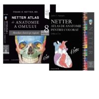 Pachet Netter editia a 8-a (2 carti): 1. Netter - Atlas de anatomie a omului editia a 8-a; 2. Netter Atlas de anatomie pentru colorat (editia a doua)