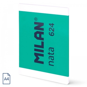 Caiet A4 48 file DR cusut MILAN Nata, 57042G48GR,culoare verde