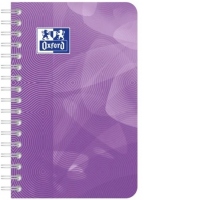 Carnet Oxford Lagoon, 9x14 90 file, spira dubla, hartie Optik 90g/mp, patratele, culoare mov