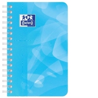 Carnet Oxford Lagoon, 9x14 90 file, spira dubla, hartie Optik 90g/mp, patratele, culoare albastru deschis