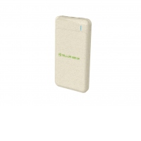 Baterie externa Tellur Green PD103, 10000mAh 2xQC3.0 + PD 18W, crem